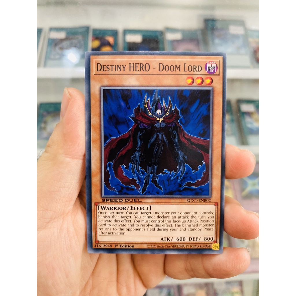 Thẻ Bài YugiOh! Mã SGX1-ENB02 - Destiny HERO - Doom Lord - Common - 1st Edition