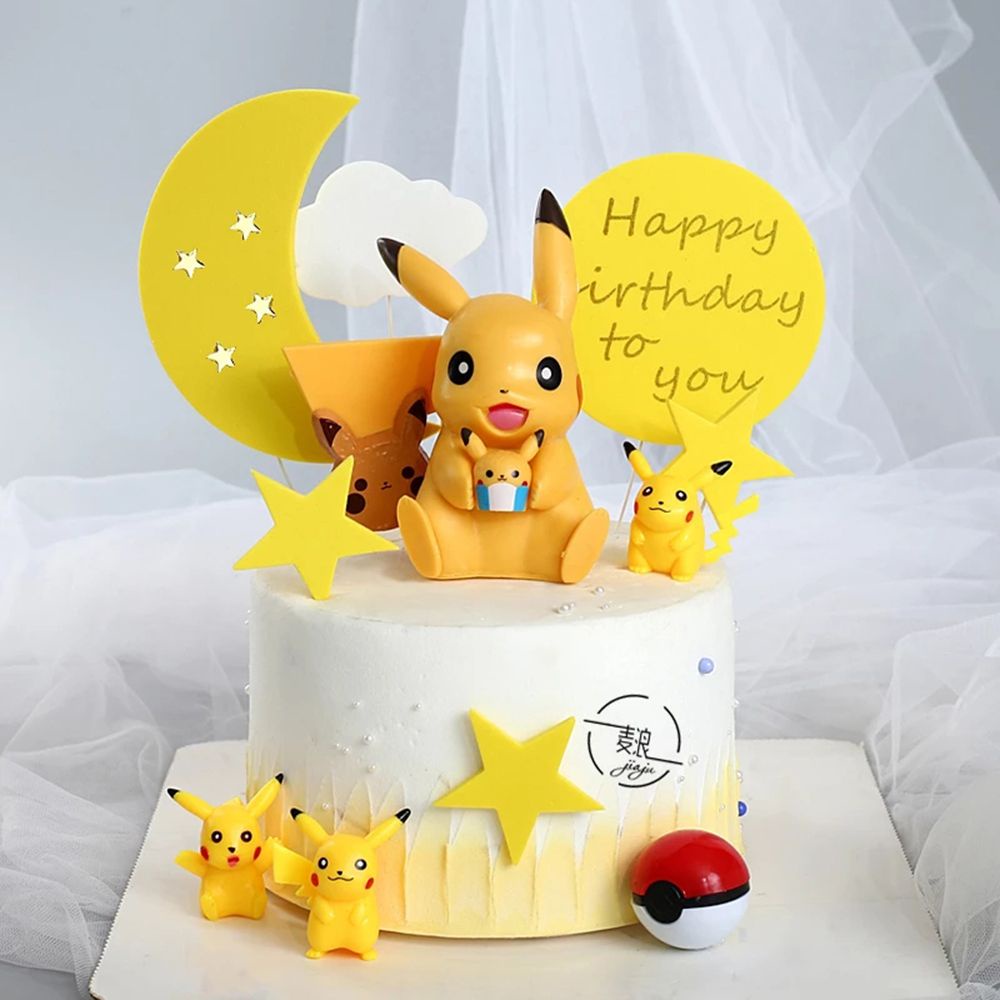 Mô hình Pikachu trang trí bánh kem sinh nhật dành cho trẻ em