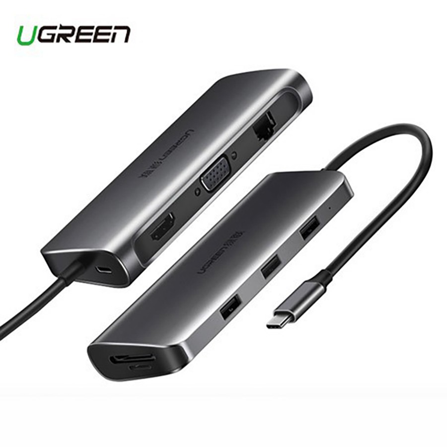 Ugreen 40873 - Hub đa năng USB Type C 6 in 1 cao cấp - HapuStore