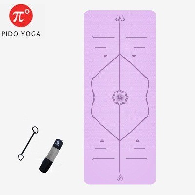 Thảm tập Yoga Định tuyến chất liệu TPE 6mm PIDO – Tặng kèm túi đựng và dây buộc