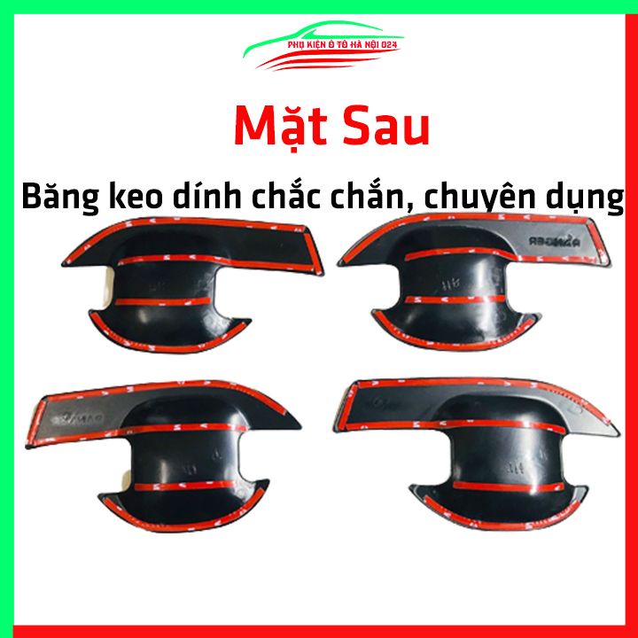 Ốp tay hõm nhựa đen Ranger 2016-2021 sáng bóng chống trầy bảo vệ cửa xe ô tô