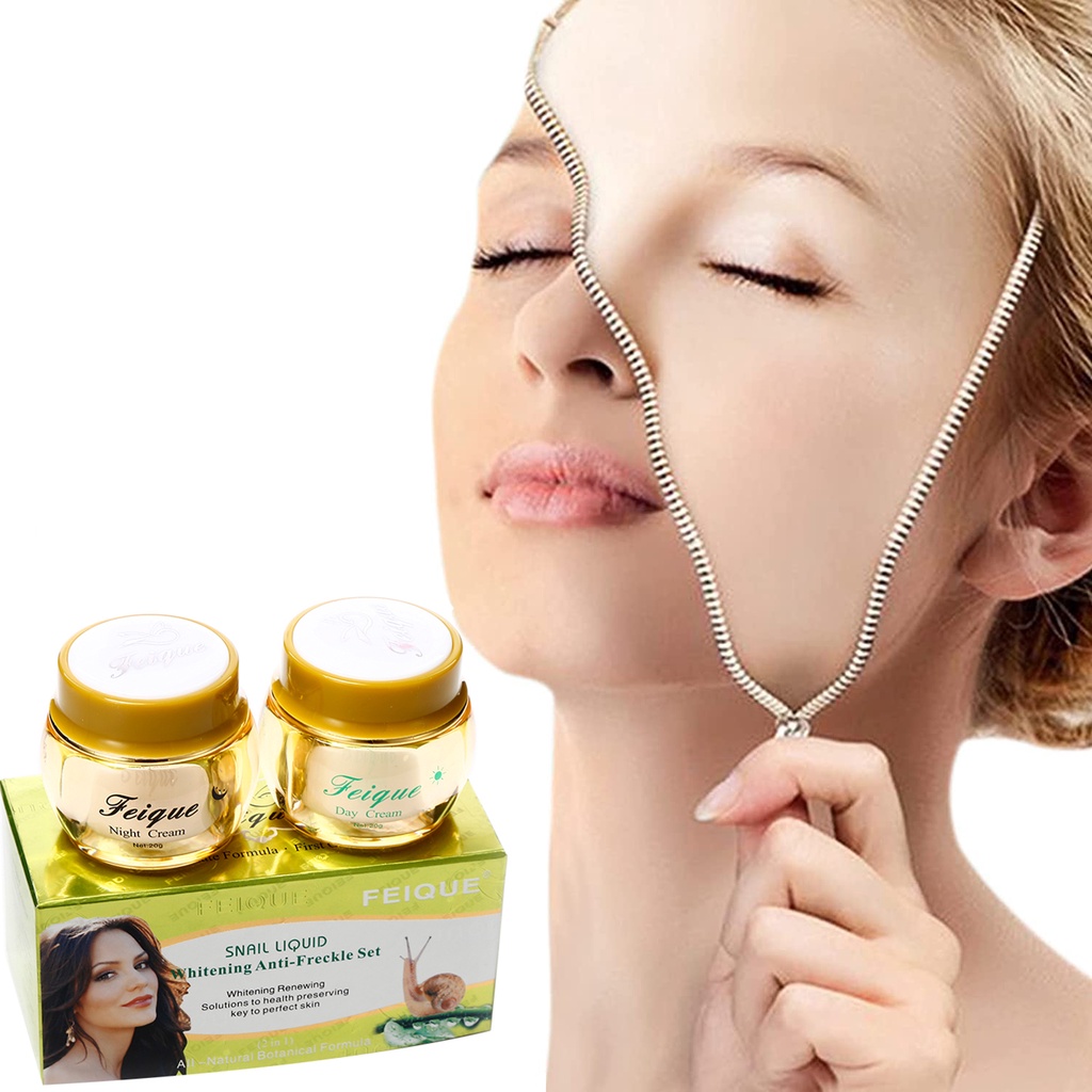 Bộ Kem Ốc Sên Làm Trắng Da 2 Trong 1 Chống Dị Ứng