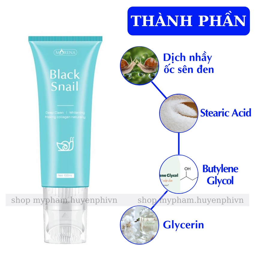 Sữa Rửa Mặt Huyền Phi Black Snail - Làm Sạch Sâu Ngừa Mụn Sáng Mịn Da