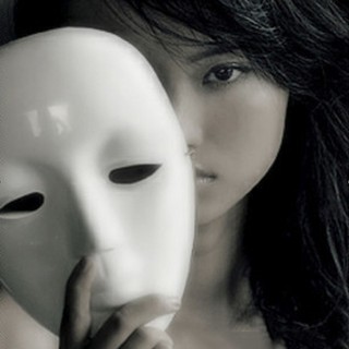 Mặt nạ che toàn khuôn mặt màu trắng vẽ tay hóa trang cho tiệc Halloween/tiệc khiêu vũ