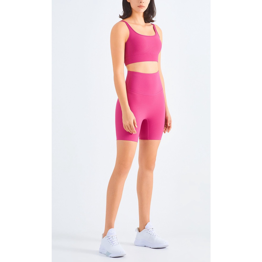 Set trang phục thể thao HOPPE FUMENG áo ngực và quần short lưng cao thời trang năng động thoải mái cho nữ
