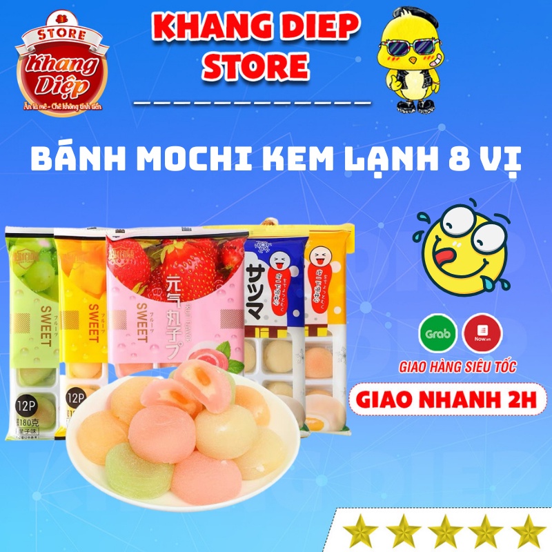 Mochi kem lạnh trái cây 8 vị Khang Diệp