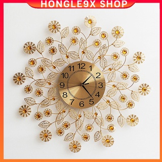 Đồng hồ treo tường trang trí kim trôi Hoa Nghệ Thuật sáng tạo decor phòng khách phòng ngủ cao cấp giá rẻ đẹp không tiếng