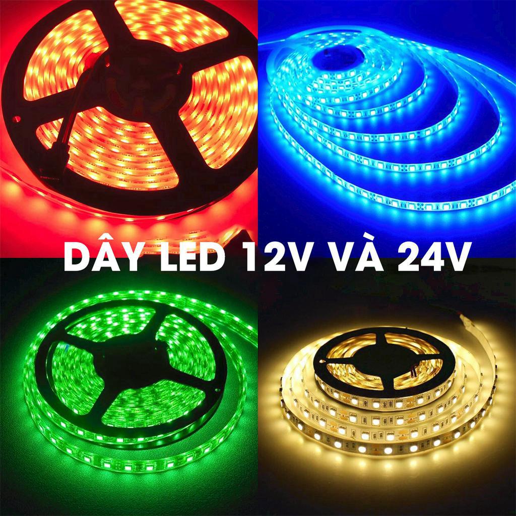 Led dán 5050 loại 7 màu, điện áp 24V, điện áp 12v, RGB