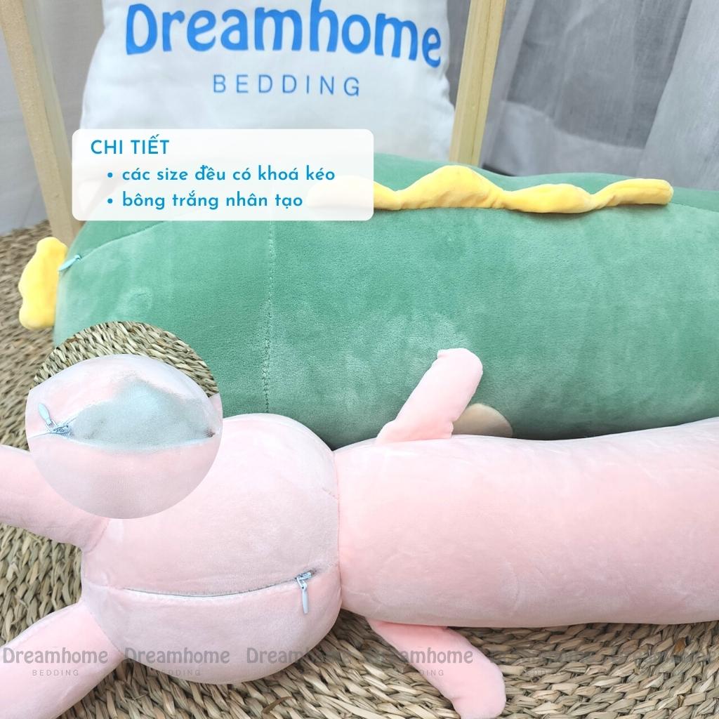 Gối ôm hình thú cho bé từ 1 tuổi vải nỉ mềm mịn an toàn nhiều mẫu, 4 kích thước Dreamhomebedding