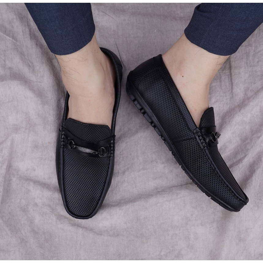 GIÀY LƯỜI NAM - GIẦY MỌI NAM ĐẸP - DA MỀM, ĐI ÊM CHÂN, THOÁNG KHÍ -  DA BÒ THẬT ISHOESVN IS159
