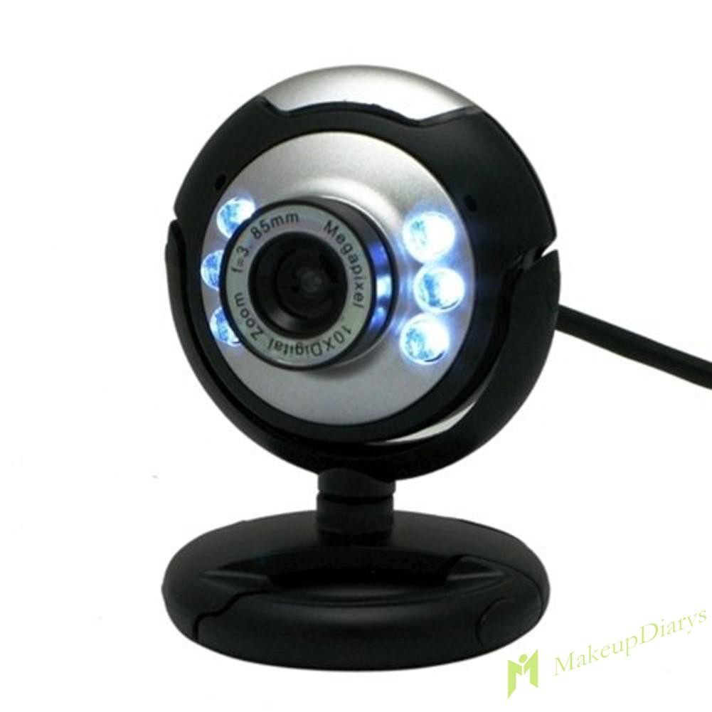 【New Arrival】HD 12.0 MP 6 LED USB Webcam Camera with Mic &amp; Night Vision for Desktop PC