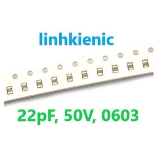 Tụ gốm smd 0603 ceramic 22pf 50v