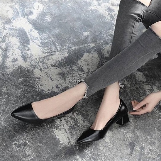 Giày cao gót TTC2 sai to, cỡ đại big size 40-43, Cao gót nữ đế vuông 5cm Bigsize ngoại cỡ