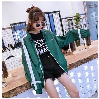 Áo Khoác Gió Nữ Form Rộng Phối Sọc Hot Hot AK25
