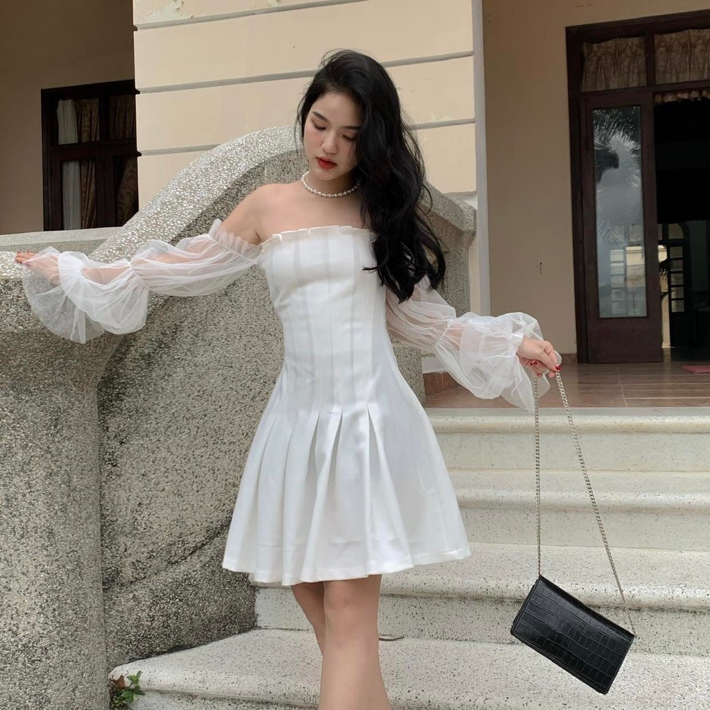 Đầm trễ vai tay ren đuôi cá | Alyssa Dress - 25STUDIO