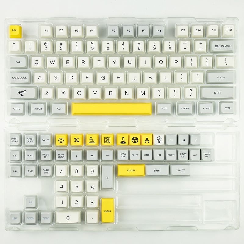 Keycap công nghiệp MDA Hồ sơ phong cách cổ điển 127 phím PBT Dye thăng hoa bàn phím cơ Keycaps