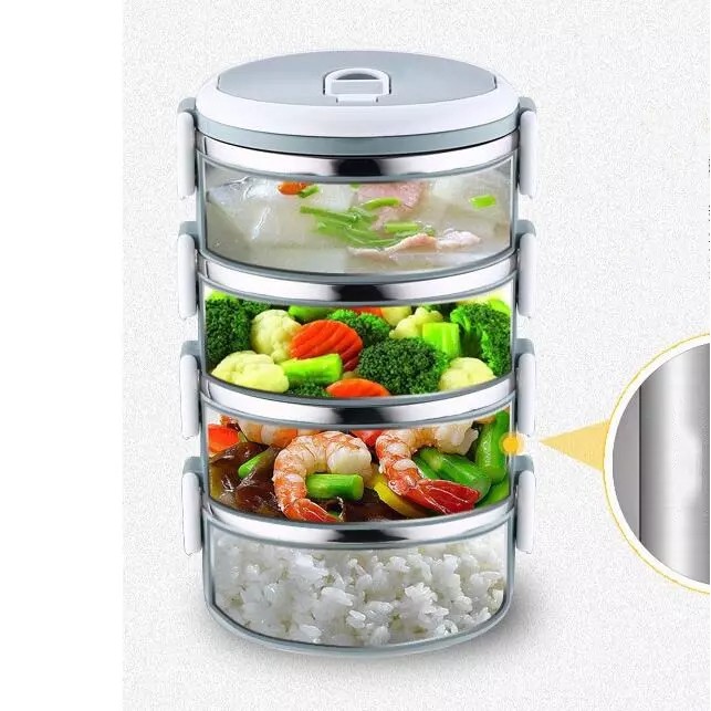 Cặp lồng đựng cơm lúa mạch 4 tầng 2.8L