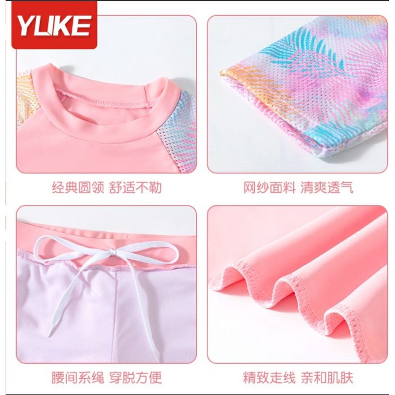 Sét đồ bơi quần rời áo rời bé gái YY5545 mẫu Rainbows I Like