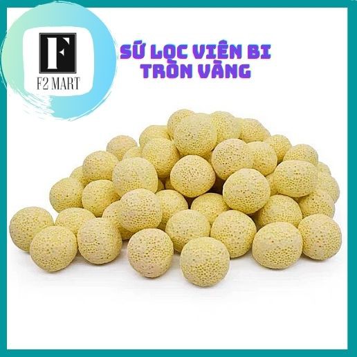 Vật Liệu Lọc Sứ Lọc Viên Bi Tròn Vàng 100gr