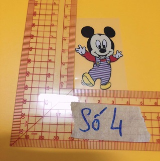 Sticker ủi,hình ủi,patch ủi hình chuột mickey (Phụ liệu may vá trang trí quần áo may mặc, Handmade, DIY)