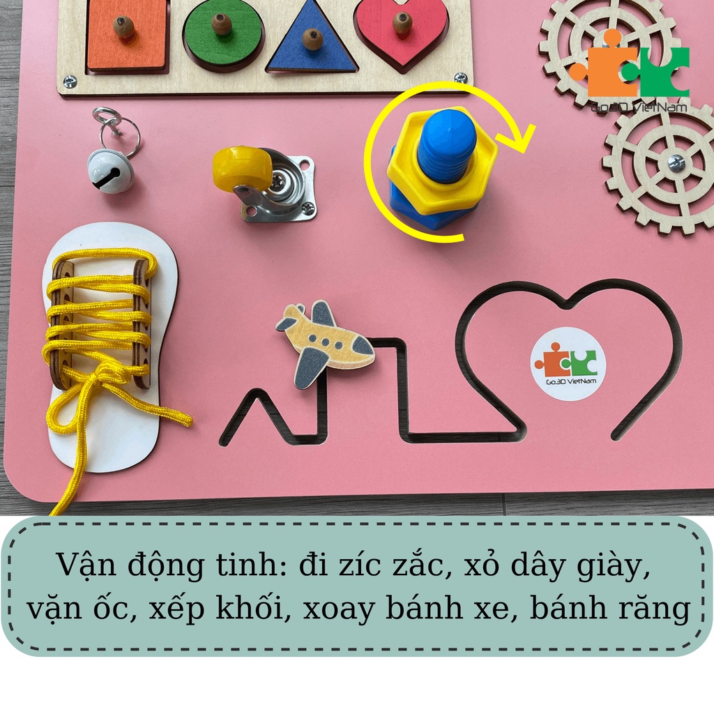 Busy board, Bảng bận rộn, Sensory board cho con gái