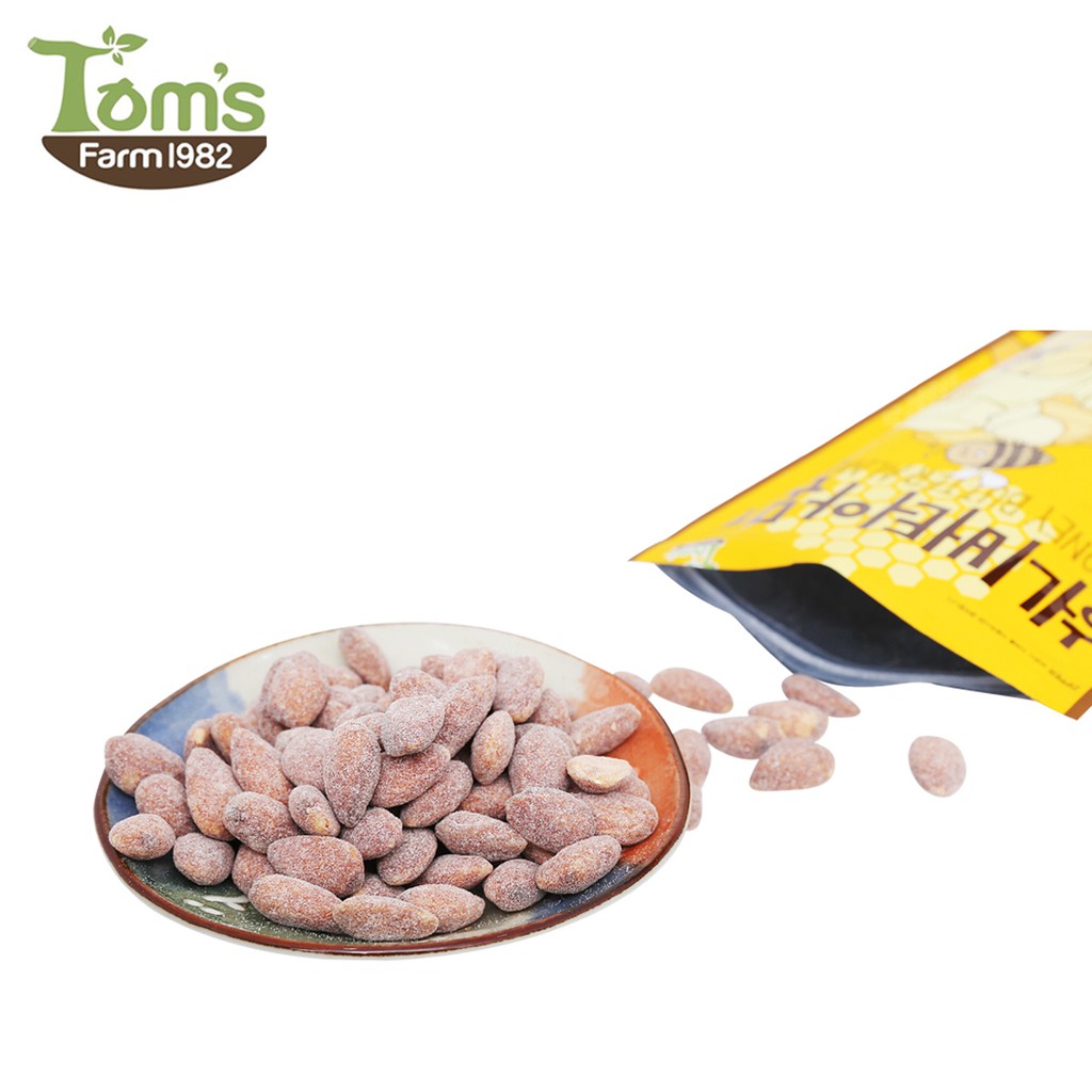 HẠNH NHÂN TẨM BƠ MẬT ONG HONEY BUTTER ALMOND TOM’S FARM 210 GRAM