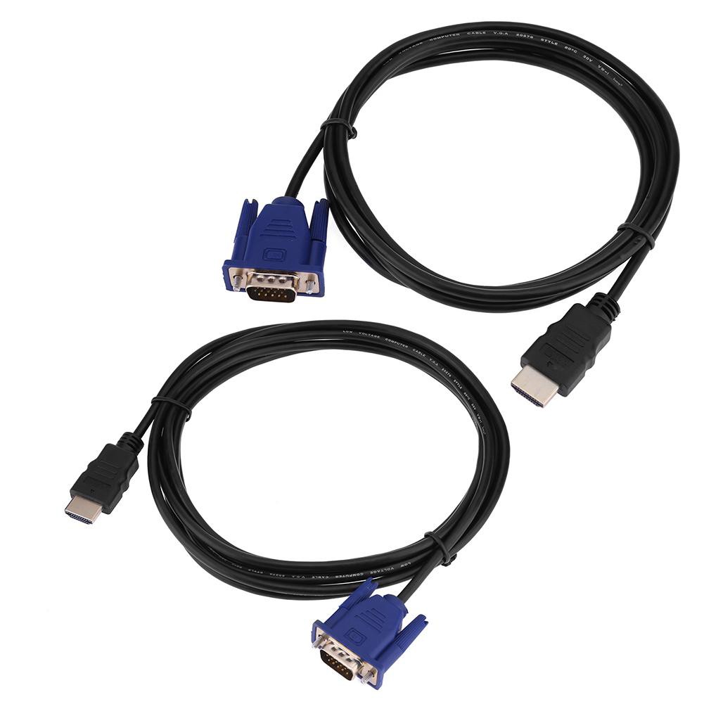 Dây cáp chuyển đổi từ giác cắm HDMI sang giác cắm VGA truyền tín hiệu hình ảnh HDTV