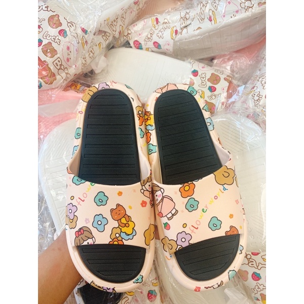 [HOT] DÉP NHỰA QUAI NGANG PVC HOẠ TIẾT CUTE