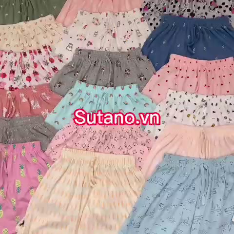 [HÀNG ĐẸP] Quần Short thun xòe nhiều hình dễ thương cạp chun, Quần ngủ vải cotton mịn mát co giãn Q300 SUTANO | BigBuy360 - bigbuy360.vn