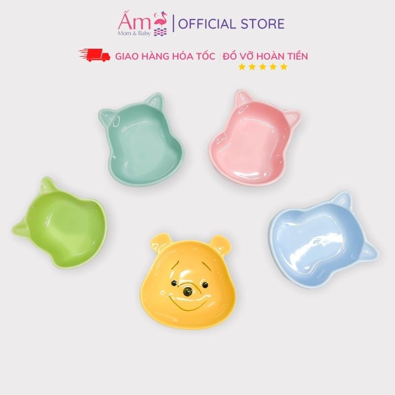 Bát Sứ Ăn Dặm Hình Gấu Pooh Ấm Baby - Chén Ăn Dặm Kiểu Nhật Cho Bé Dung Tích 60ml-120ml Ấm Gift &amp; Decor