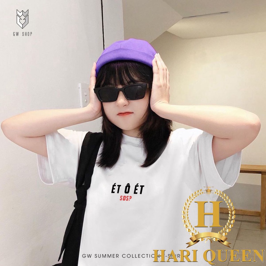 Áo phông Unisex nam nữ Ét Ô Ét Hót Trend form rộng đẹp- Áo thun tay lỡ kiểu hàn quốc vải cotton HARI in hoạ tiết