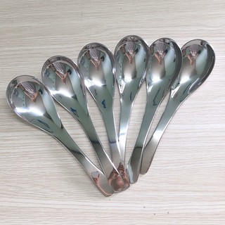 Muỗng ăn inox không gỉ sâu lòng , ăn phở , size trung dài 15cm , hiệu TH
