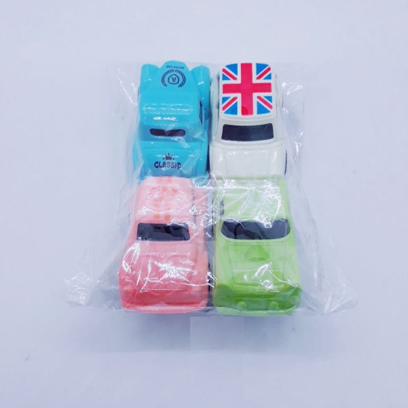 Bộ 4 ô tô trang trí bánh kem,đồ chơi cho be