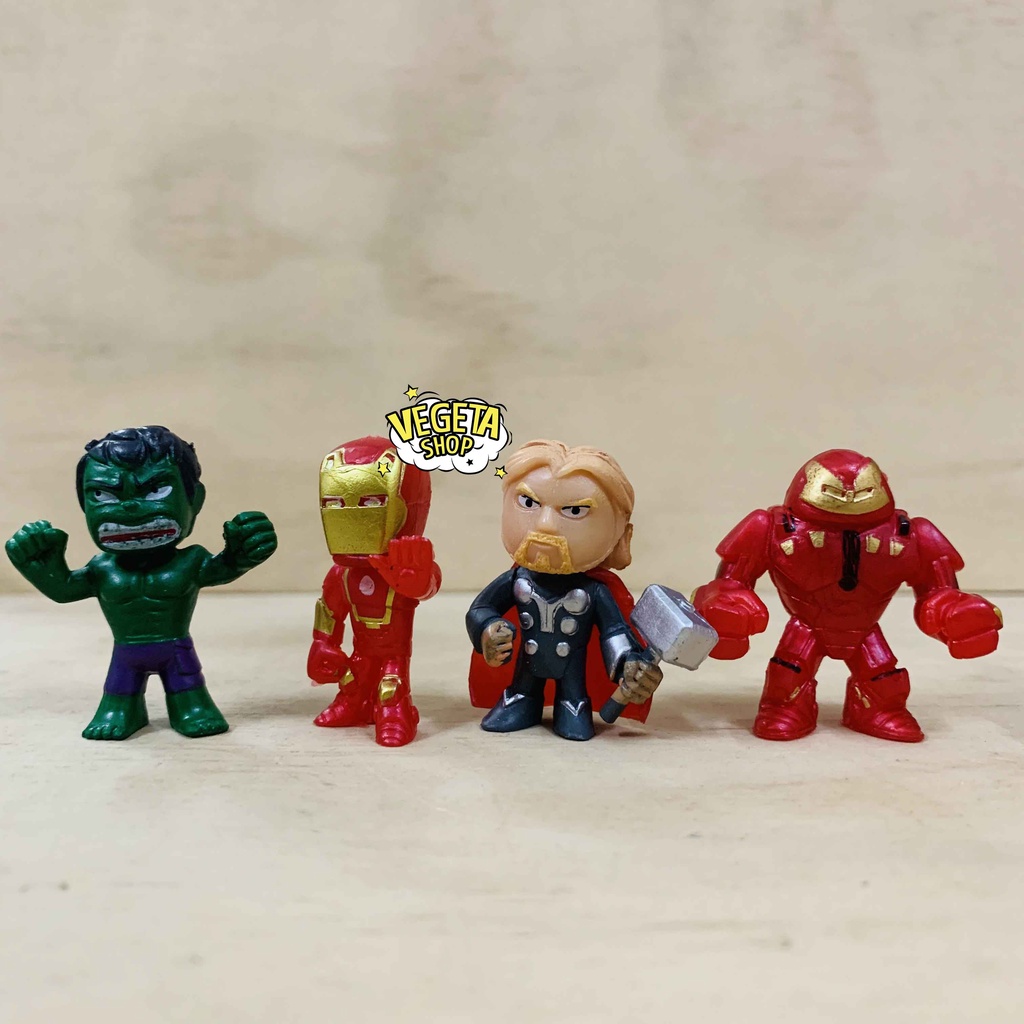Đồ chơi Marvel Avengers DC - Captain Iron man Spider man Thor Black Widow Hulk Batman Superman Hawkeye Nick Fury - 3cm