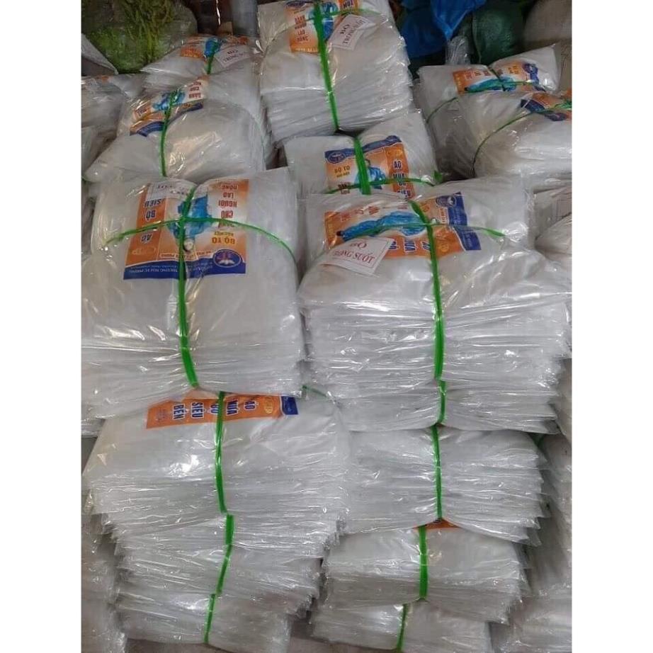 Áo mưa bộ trong suốt chui đầu loại dày - Dẻo PVC nguyên chất không mùi