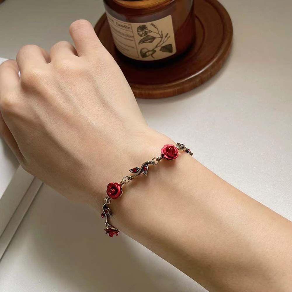 Vòng Cổ Choker Họa Tiết Hoa Hồng Phong Cách Hàn Quốc Thời Trang Cho Nữ