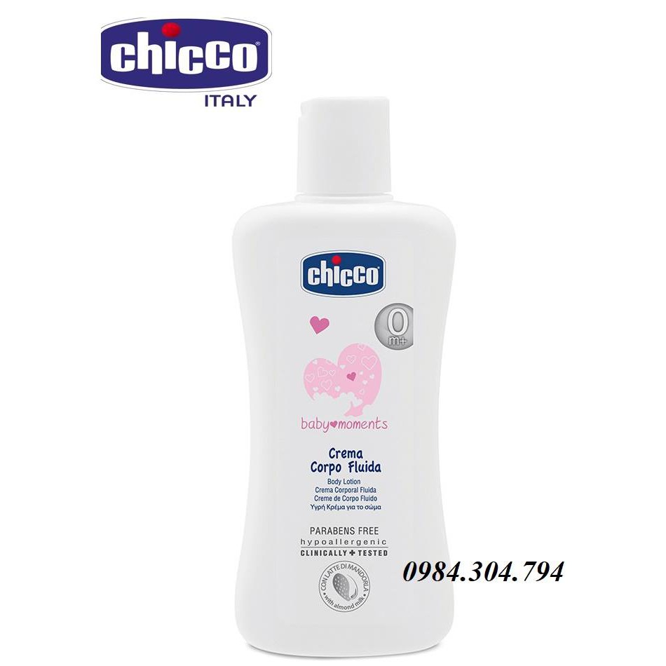 Sữa dưỡng thể chiết xuất Hạnh nhân Chicco 200ml