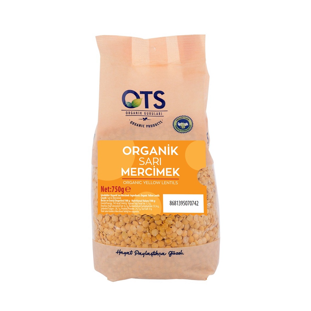 Đậu lăng vàng hữu cơ OTS Organik Organic Yellow Lentils