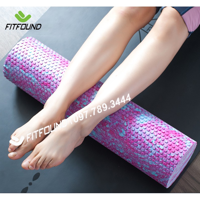 Con Lăn Foam Roller Massage Mát Xa Trị Liệu Cột Sống Giãn Cơ Dãn Cơ 45 60 CM FITFOUND