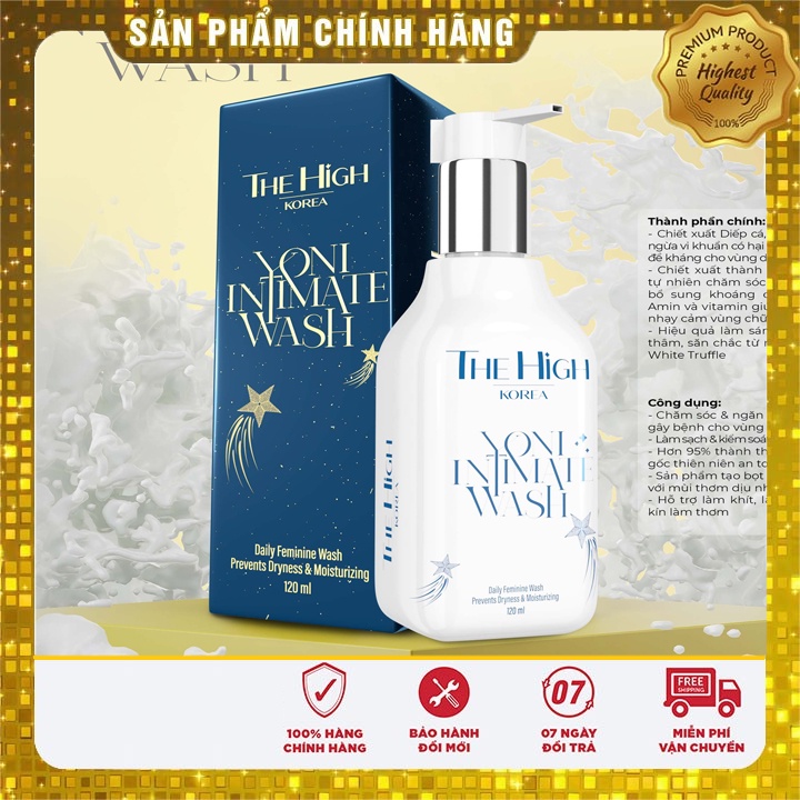 dung dịch vệ sinh the high, tinh chất phụ khoa las beauty chai 120ml