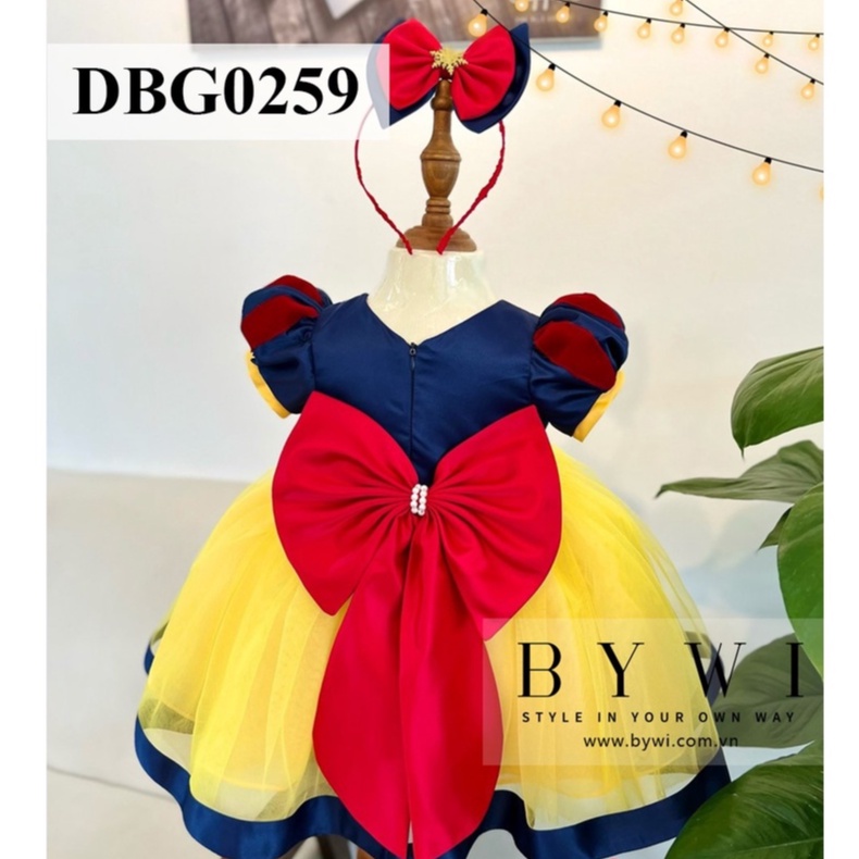 ĐẦM CÔNG CHÚA BÉ GÁI HOÁ TRANG BYWI MẪU BẠCH TUYẾT DBG0061