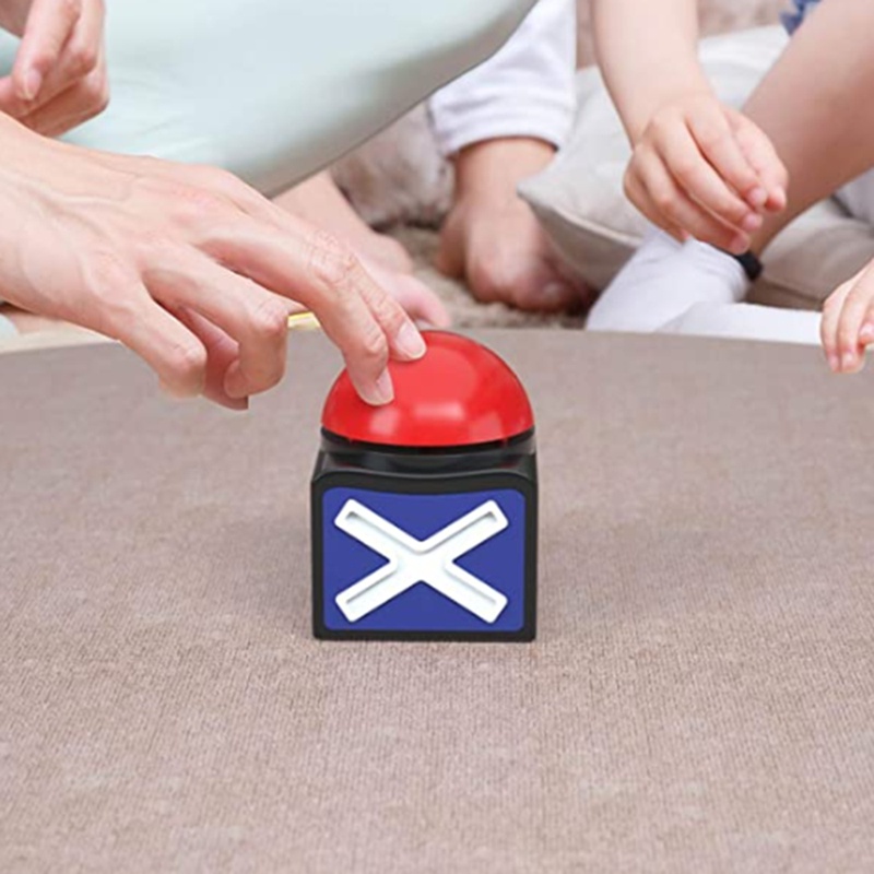 Còi Báo Động Chơi Game Q &amp; A Có Đèn Và Âm Thanh Cho Talent Buzzer, Nút Quay Màu Đỏ