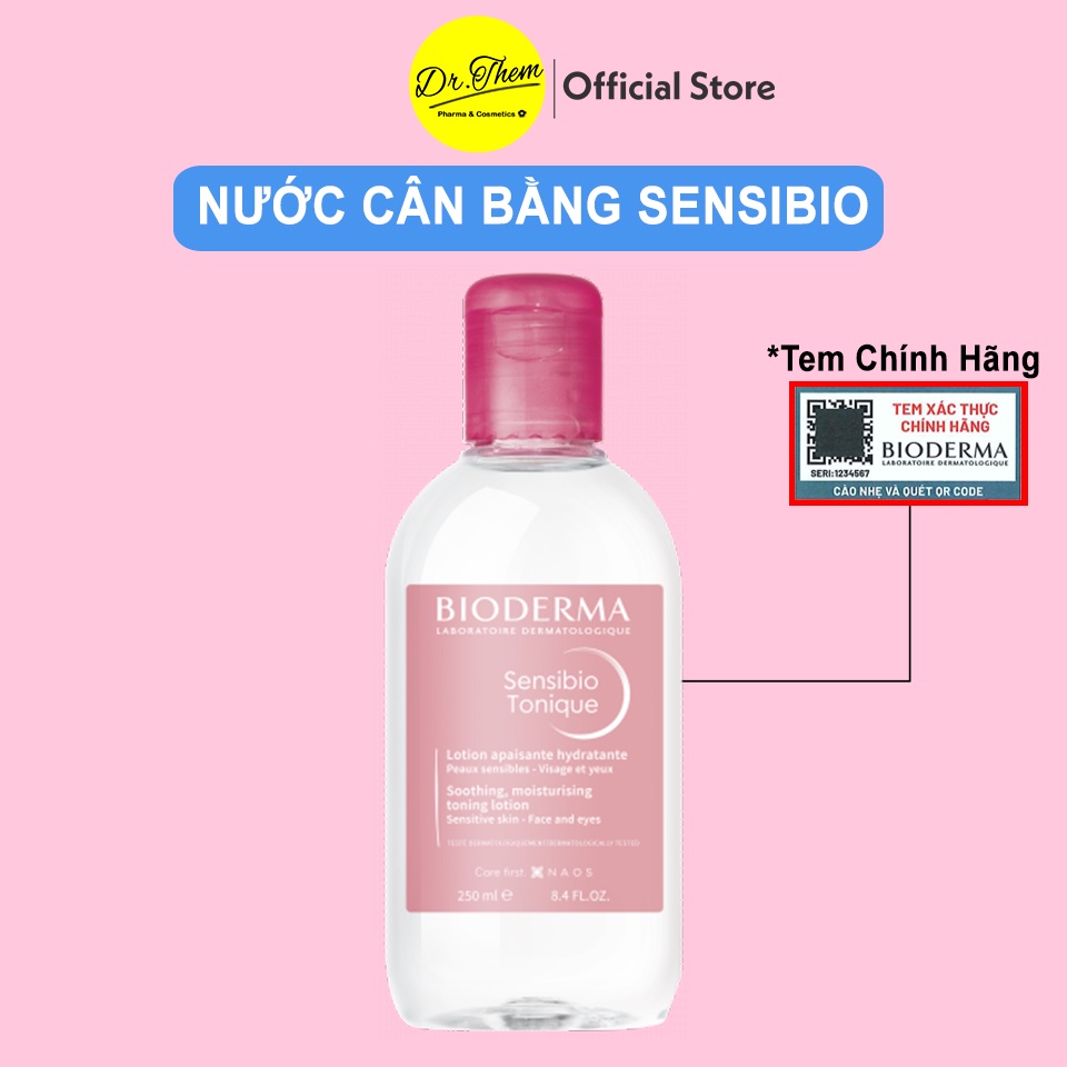 ✅[CHÍNH HÃNG] [CÓ TEM] Nước Hoa Hồng Bioderma Cho Da Nhạy Cảm Sensibio Tonique 250ml - Toner