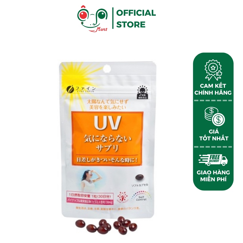 Viên uống chống nắng UV  trắng da Fine Japan 30 viên/gói