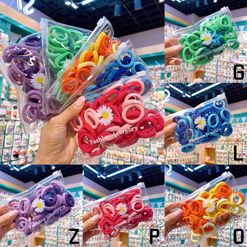 Dây cột tóc màu macaron thời trang Hàn Quốc dễ thương cho bé gái