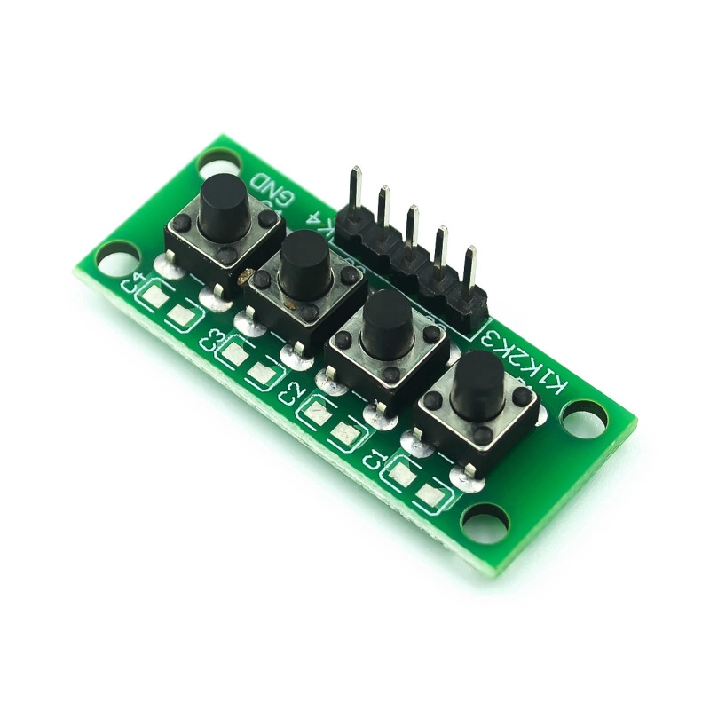 Bộ Bảng Mạch Tạm Thời 1x4 4 Phím Cho Arduino 1x4 4 Independent Key Button Keypad Keyboard Module | WebRaoVat - webraovat.net.vn