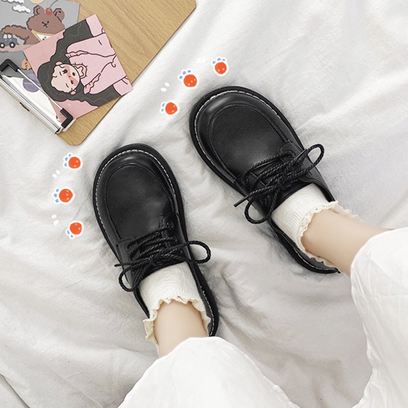 Giày oxford ulzzang đế bằng buộc dây trẻ trung năng động - Mã GN49