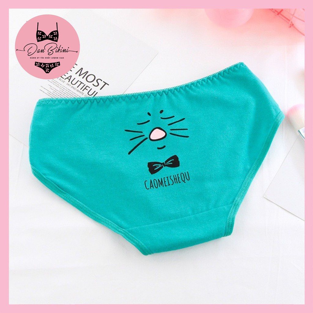 Quần Lót Nữ cotton dễ thương gợi cảm mỏng mát co dãn in hình hoạt hình mã L105