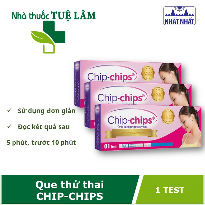 Que thử thai Chip Chips - Chính hãng dược phẩm Nhất Nhất