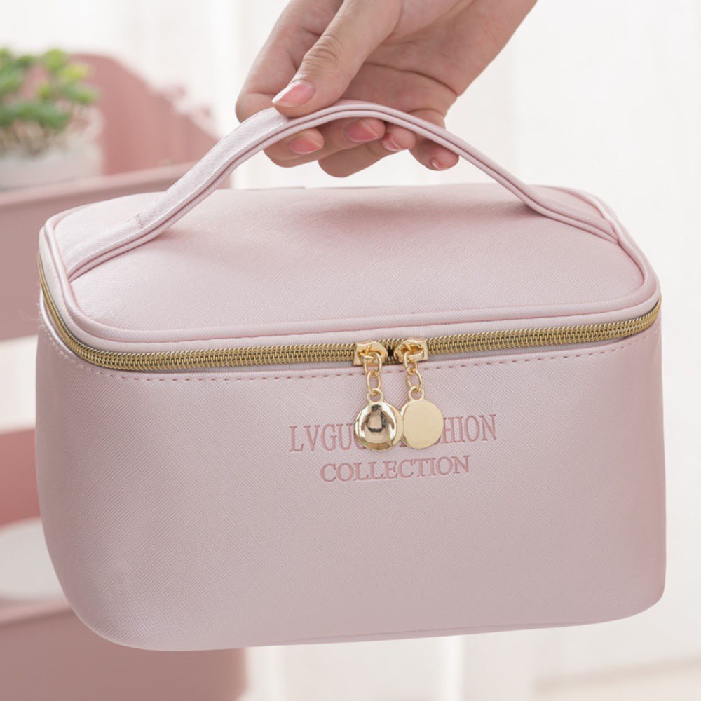 [Hàng mới về] Túi đựng mỹ phẩm/ đồ dùng vệ sinh chất liệu da PU chống nước 3 kiểu dáng sức chứa lớn tiện dụng